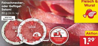 Netto Marken-Discount DE Feinschmecker-, oder Geflügel Salami 80g aanbieding