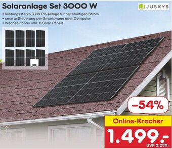 Netto Marken-Discount DE JUSKYS Solaranlage Set 3000 W aanbieding