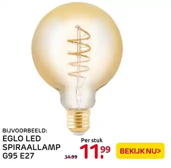 Praxis Eglo LED spiraallamp G95 E27 aanbieding