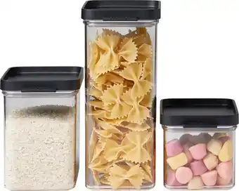 Bol.com Mepal - omnia voorraadpot set - 3-delig - 700 + 1100 + 2000 ml - zwart aanbieding