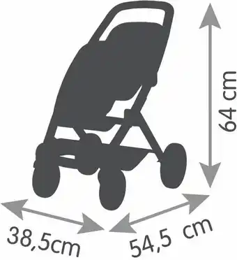 Bol.com Poppenwagen smoby maxi-cosi twin 64 cm aanbieding