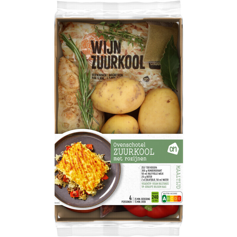 Albert Heijn Ah ovenschotel zuurkool verspakket aanbieding