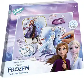 Bol.com Disney frozen totum diamond painting knutselpakket - anna en elsa prinsessen kaarten versieren met strass steentjes aanbieding