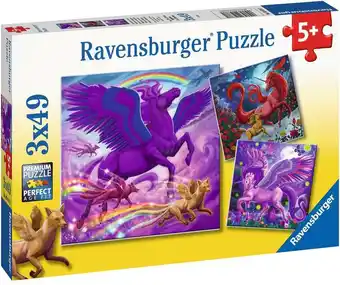 Bol.com Ravensburger puzzel magische wezens - legpuzzel - 3x49 stukjes aanbieding