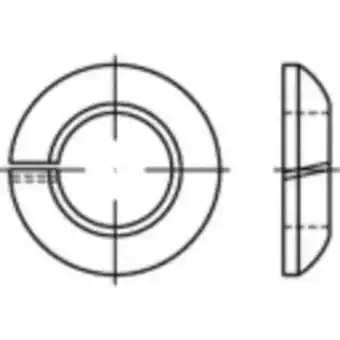 Conrad Toolcraft 147237 veerringen binnendiameter: 16.5 mm din 74361 verenstaal galvanisch verzinkt 100 stuk(s) aanbieding