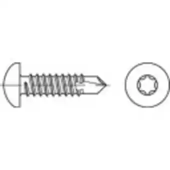 Conrad Toolcraft 141665 zelfborende schroeven 6.3 mm 100 mm t-profiel din 7504 staal galvanisch verzinkt 100 stuk(s) aanbieding