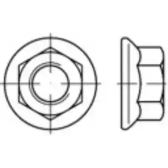 Conrad Toolcraft 139775 grendelmoeren met flens m12 din 6923 staal galvanisch verzinkt 250 stuk(s) aanbieding