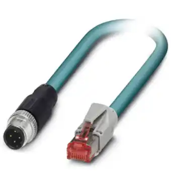 Conrad Phoenix contact 1403497 m12 / rj45 netwerkkabel, patchkabel cat 5, cat 5e sf/utp 0.50 m blauw snagless 1 stuk(s) aanbieding