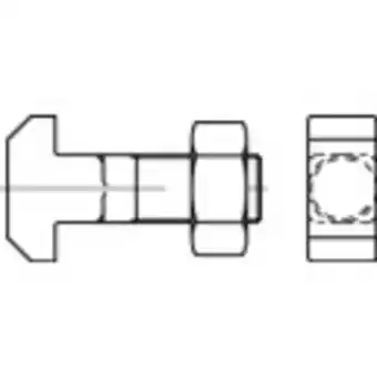 Conrad Toolcraft 106067 hamerkopbouten m16 120 mm vierkant din 186 staal 10 stuk(s) aanbieding