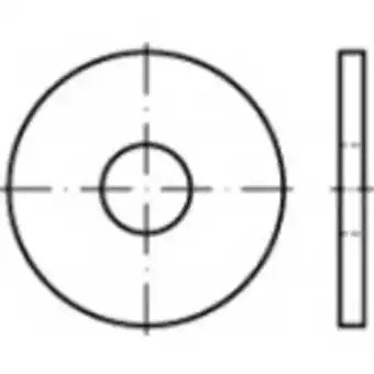 Conrad Onderlegringen 22 mm 72 mm rvs a4 50 stuk(s) toolcraft 1060837 aanbieding