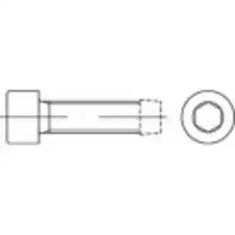 Conrad Toolcraft 141322 tapbouten m6 35 mm binnenzeskant (inbus) din 7500 staal galvanisch verzinkt 250 stuk(s) aanbieding