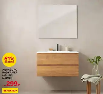 Praxis Aquazuro badkamermeubel napoli aanbieding