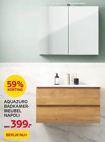 Praxis Aquazuro badkamermeubel napoli aanbieding