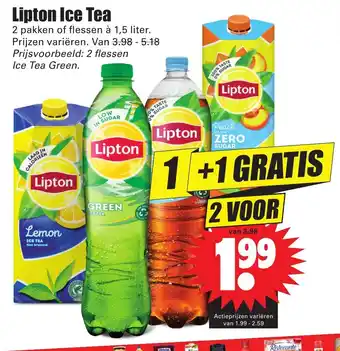 Dirk Lipton Ice Tea 2*1.5L aanbieding