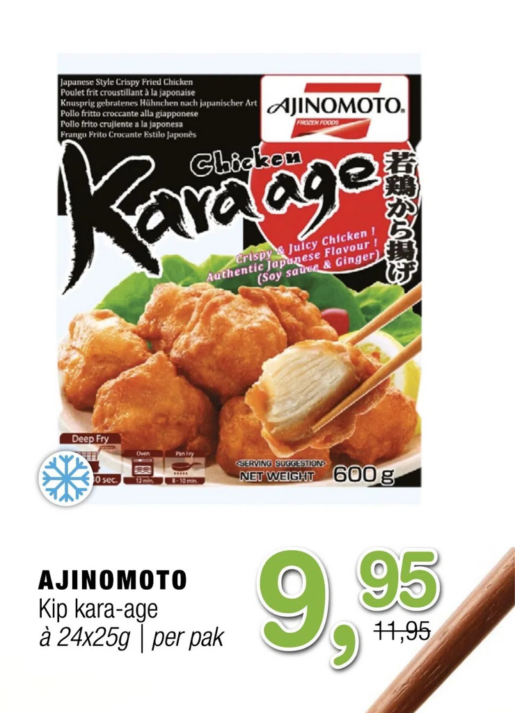 Amazing Oriëntal Ajinomoto kip kara-age aanbieding
