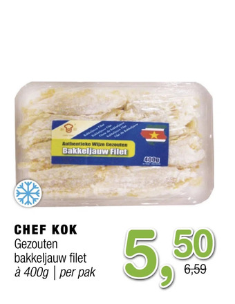 Amazing Oriëntal Chef kok gezouten bakkeljauw filet aanbieding