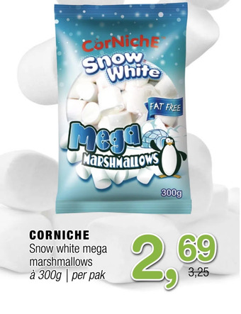 Amazing Oriëntal Corniche snow white mega marshmallows aanbieding