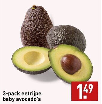 ALDI 3-pack eetrijpe baby avocado's aanbieding