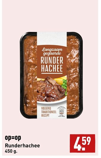 ALDI Runderhachee 450 g. aanbieding