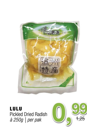 Amazing Oriëntal Lulu pickled dried radish aanbieding