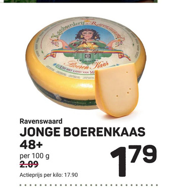 Ekoplaza Ravenswaard jonge boerenkaas 48+ aanbieding