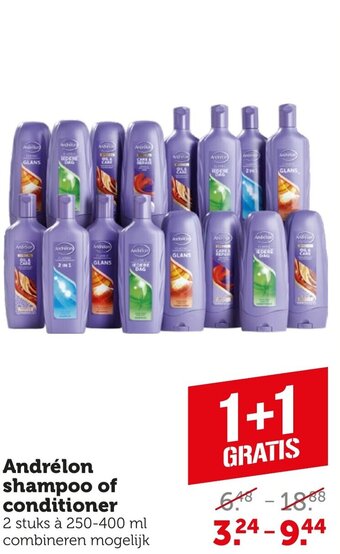 Coop Andrélon shampoo of conditioner aanbieding