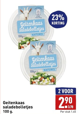 ALDI Geitenkaas saladebolletjes 100 g aanbieding