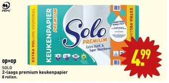 ALDI SOLO 2-laags premium keukenpapier 8 rollen aanbieding