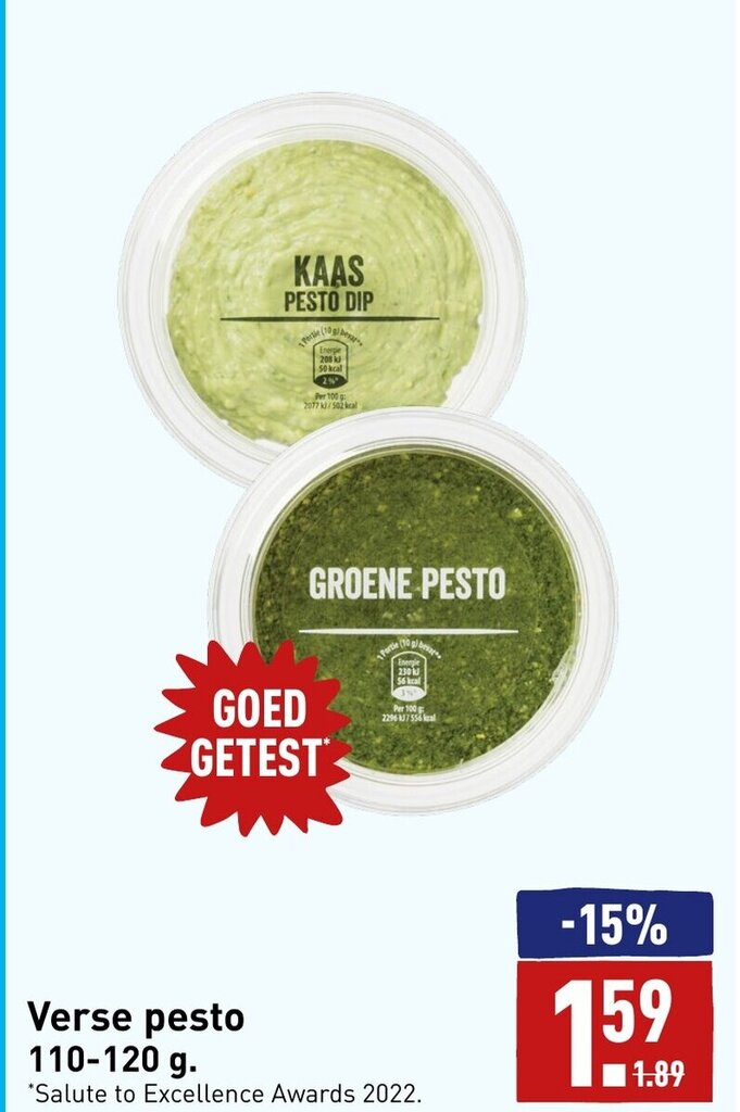 Verse pesto 110120 g aanbieding bij ALDI