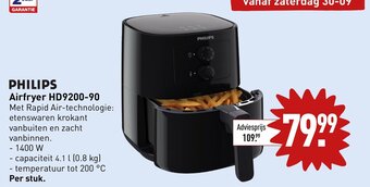 ALDI PHILIPS Airfryer HD9200-90 aanbieding