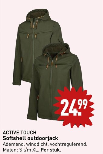 ALDI ACTIVE TOUCH Softshell outdoorjack aanbieding