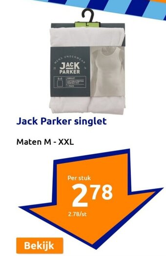 Action Jack Parker singlet Maten M - XXL aanbieding