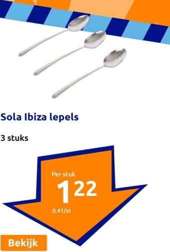 Action Sola Ibiza lepels 3 stuks aanbieding