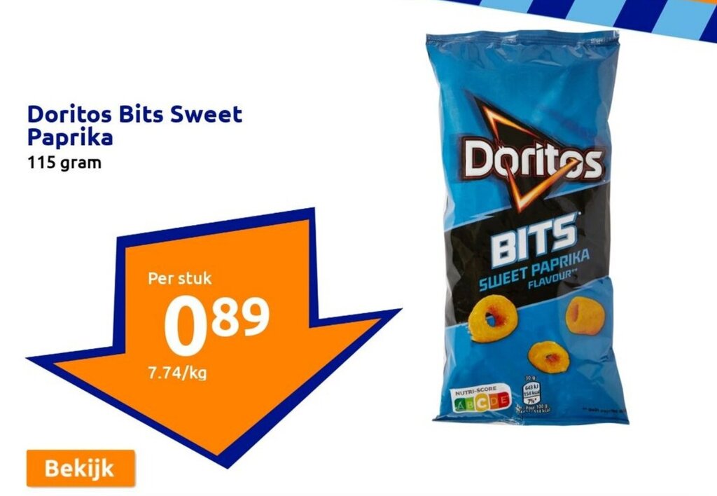 Doritos Bits Sweet Paprika 115 gram aanbieding bij Action