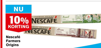 Hoogvliet Nu 10% korting nescafé farmers origins aanbieding