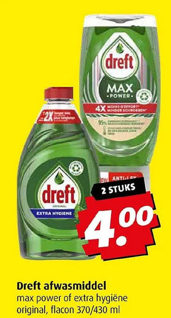 Boni Dreft afwasmiddel aanbieding