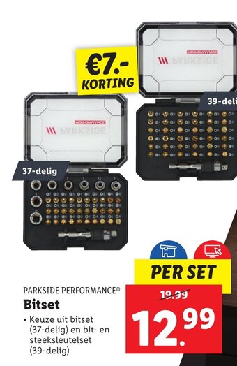 Lidl PARKSIDE PERFORMANCE Bitset aanbieding