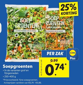 Lidl Soepgroenten  250-400g aanbieding