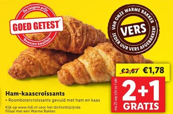 Lidl Ham-kaascroissants aanbieding