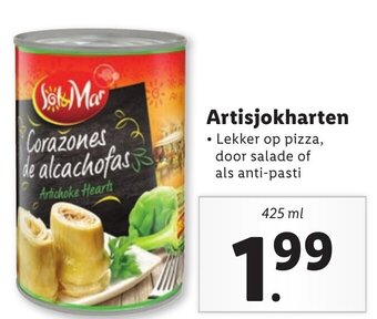 Lidl Artisjokharten 425ml aanbieding