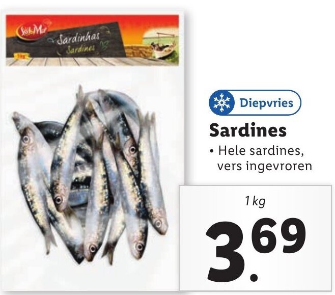 Sardines 1 kg aanbieding bij Lidl
