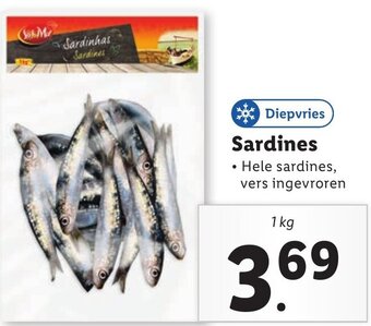 Lidl Sardines  1 kg aanbieding