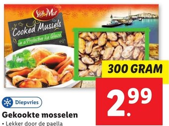 Lidl Gekookte mosselen  300g aanbieding