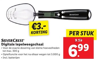 Lidl SILVERCREST Digitale lepelweegschaal aanbieding