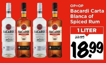 Vomar Bacardi Carta Blanca of Spiced Rum aanbieding
