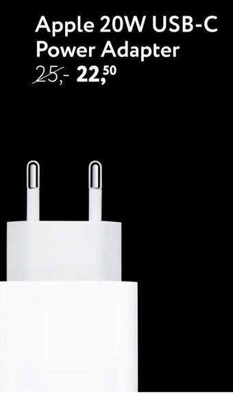 Primera Apple 20W USB-C Power Adapter aanbieding