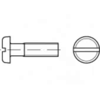 Conrad Toolcraft to-5360661 platkopschroeven m2 12 mm sleuf iso 1580 rvs a4 1000 stuk(s) aanbieding