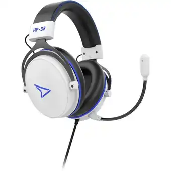 Conrad Steelplay hp52 over ear headset gamen kabel stereo wit/zwart volumeregeling, microfoon uitschakelbaar (mute) aanbieding