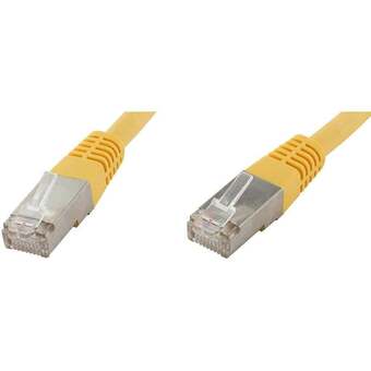 Conrad Econ connect f6tp1ge rj45 netwerkkabel, patchkabel cat 6 s/ftp 1.00 m geel pair afscherming 1 stuk(s) aanbieding