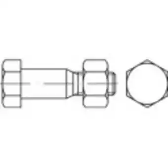 Conrad Toolcraft to-5435163 zeskantbouten m20 55 mm buitenzeskant din 7968 staal 1 stuk(s) aanbieding